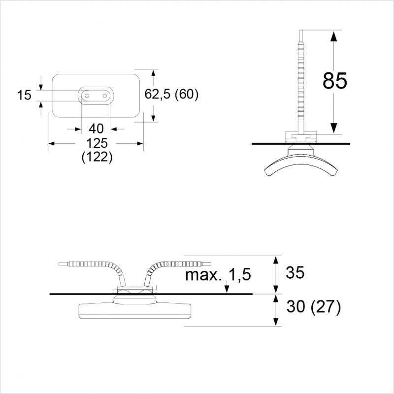 ELSTEIN - T-FSR/2 Ceramic Infrared Panel Heaters with K type Thermocouple